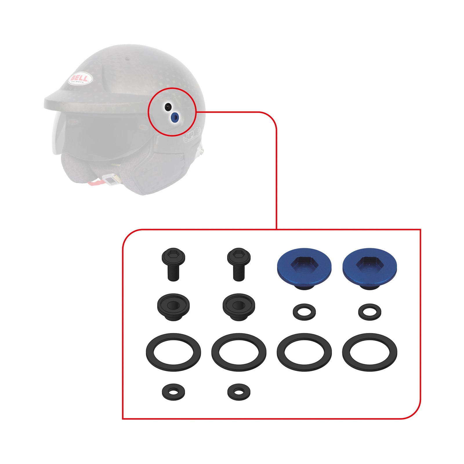 Bell Visor Pivot Kit (10 Series)