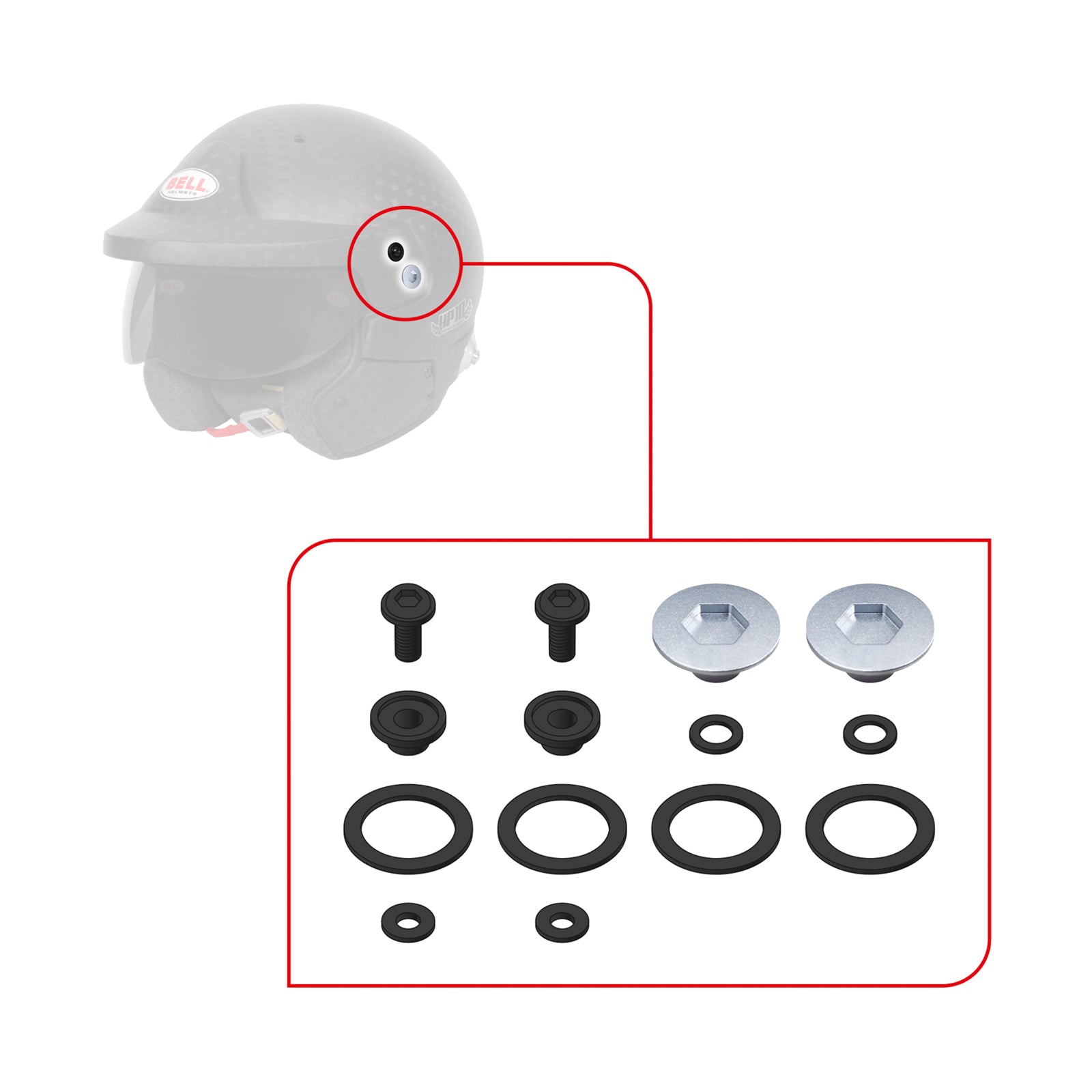 Bell Visor Pivot Kit (10 Series)