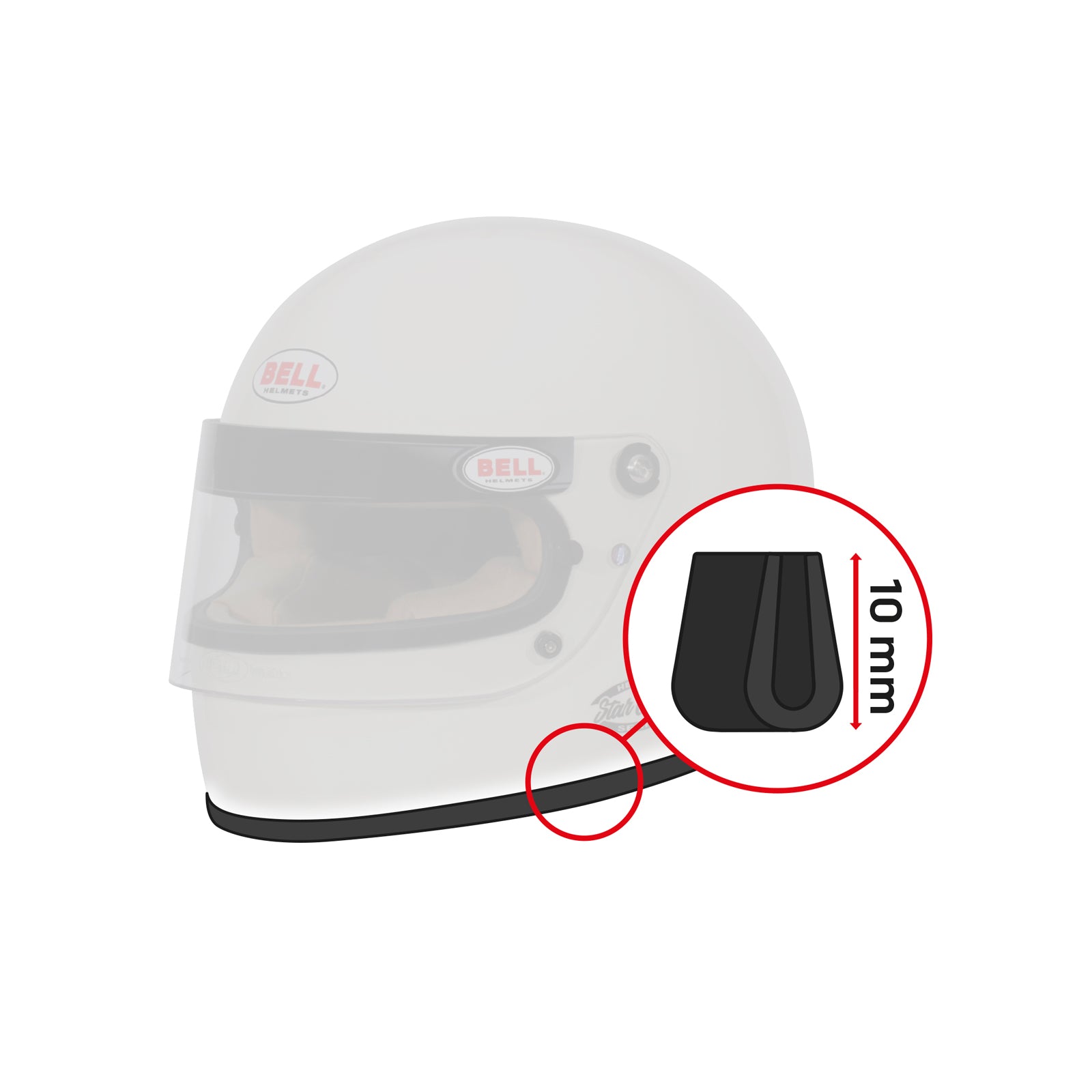 Bell Helmet Rubber Trim Edge Medium V10 Kit