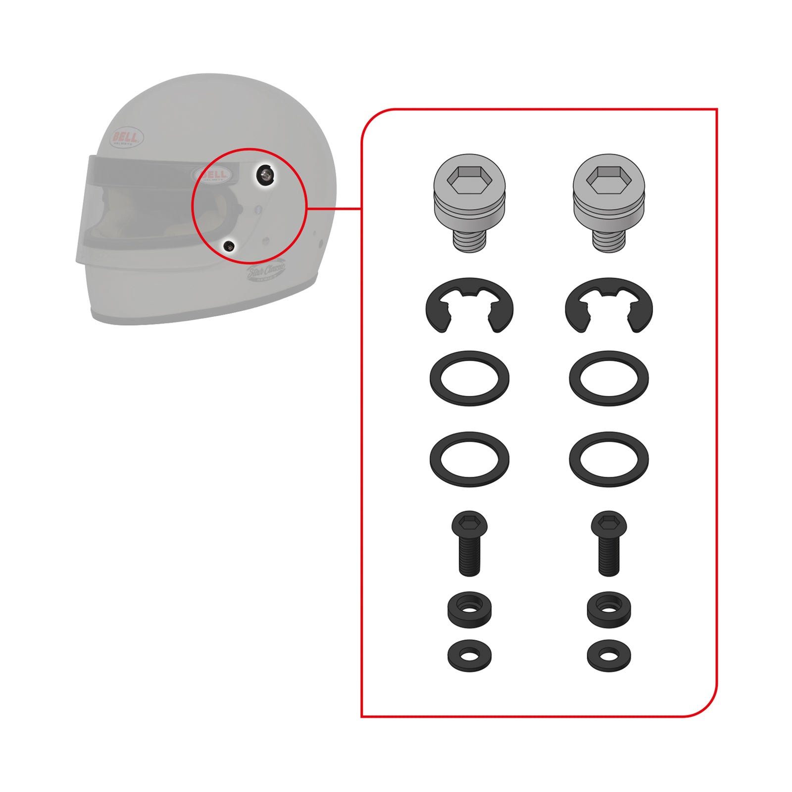 Bell Star Classic SV Visor Pivot Kit